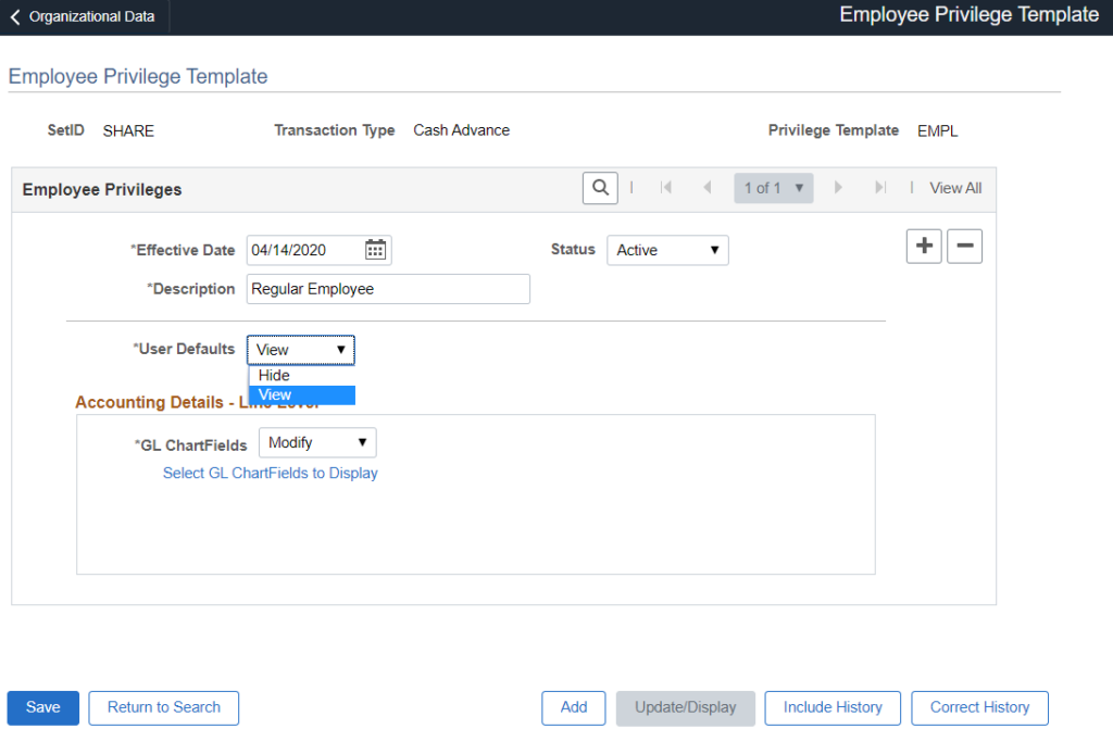 Employee Privileges Template