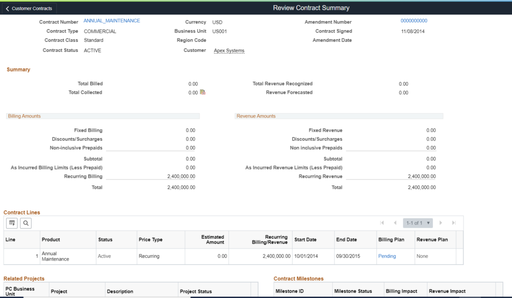 Review Contract Summary Tile 2