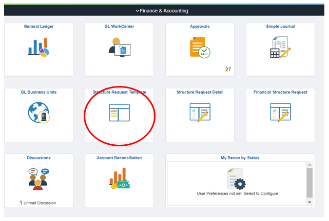 Structure Request Template in PeopleSoft Finance and Accounting