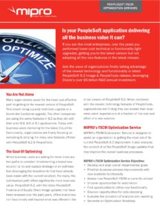 MIPRO PeopleSoft FSCM Optimization Services cover