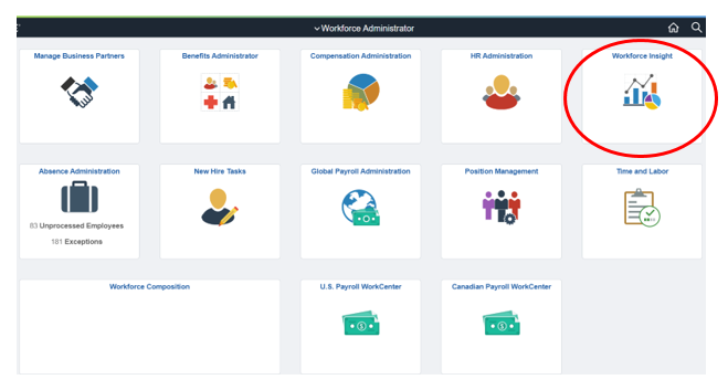 Workforce Insight tile