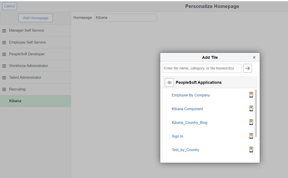 homepage tile