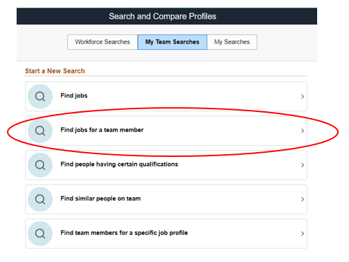 Find jobs for a team member