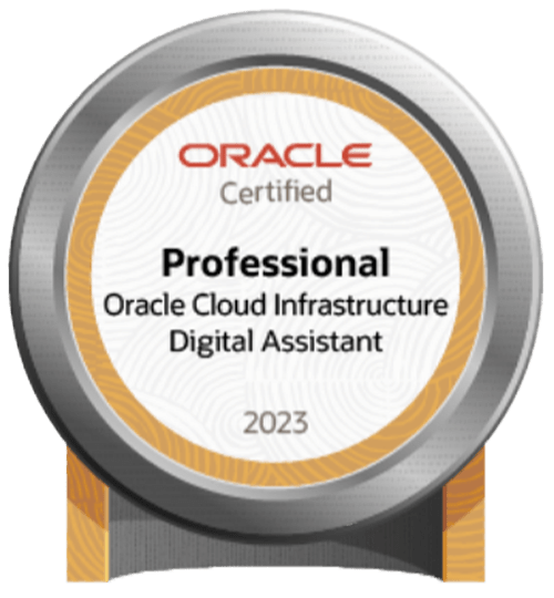 Professional Oracle Cloud Infrastructure Digital Assistant Professional Oracle Cloud Infrastructure Digital Assistant Badge